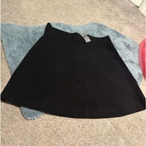 BNWT LP Ann Taylor stretchy black fitted A-line skirt